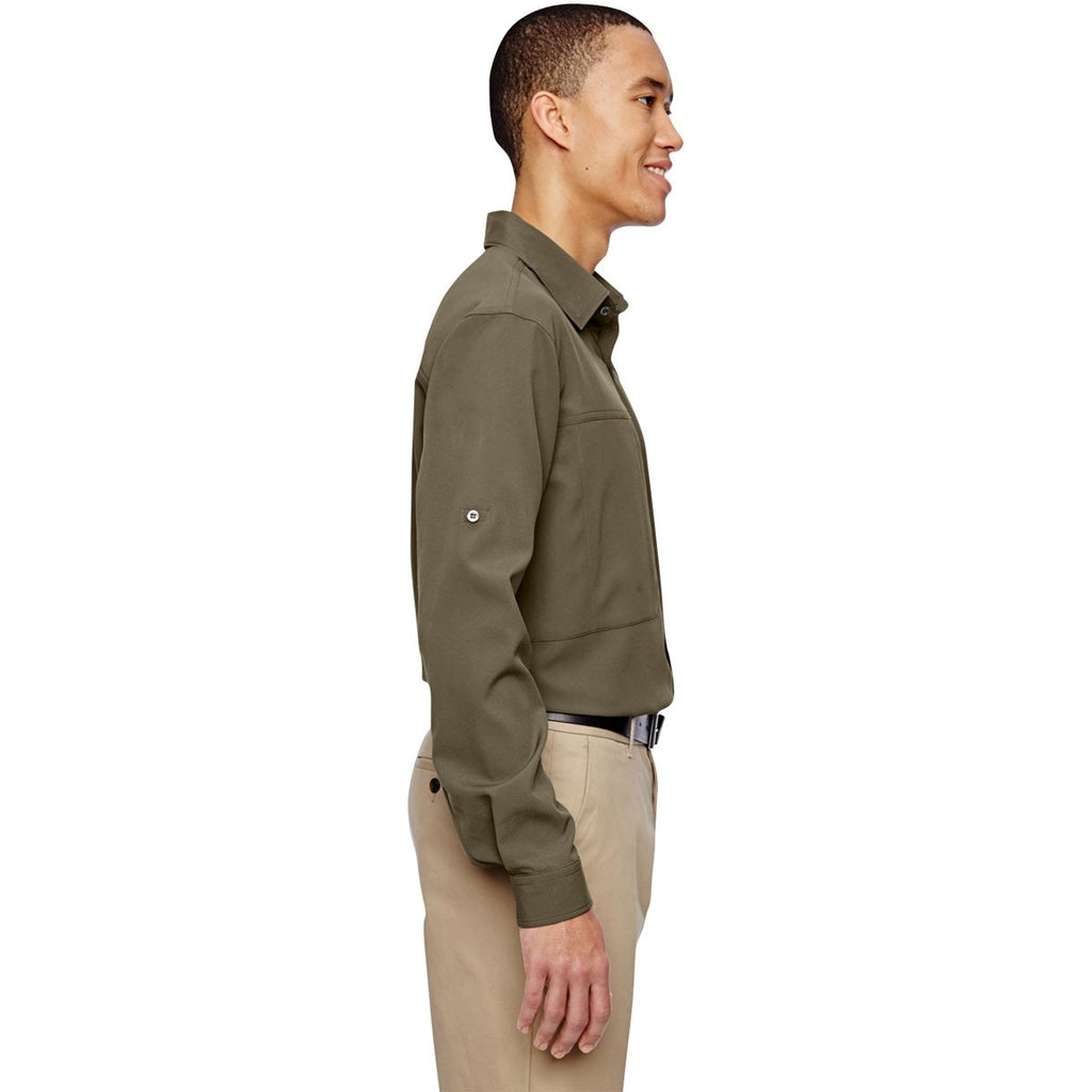 North End Men's Dark Oakmoss Excursion Concourse Performance Shirt
