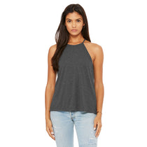 Bella + Canvas Women's Dark Grey Heather Flowy High Neck Tank