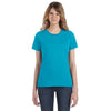 Anvil Women's Caribbean Blue Lightweight T-Shirt