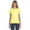 Anvil Women's Spring Yellow Lightweight T-Shirt