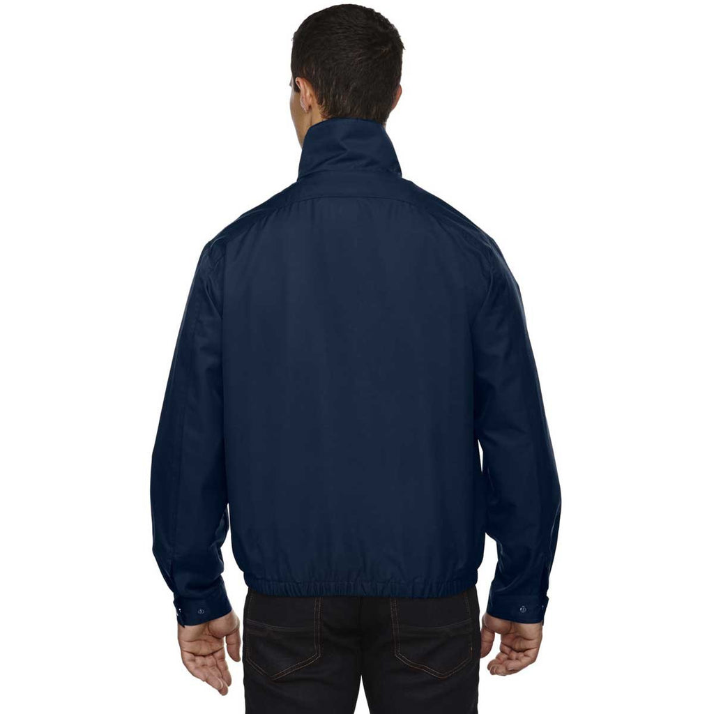 North End Men's Midnight Navy Bomber Micro Twill Jacket