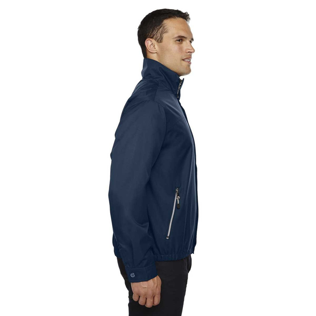 North End Men's Midnight Navy Bomber Micro Twill Jacket