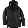 North End Men's Black Performance 3-in-1 Seam-Sealed Hooded Jacket