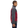 North End Men's Molten Red Compass Colorblock Three-Layer Fleece Bonded Jacket