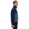 North End Men's Blue Ridge Compass Colorblock Three-Layer Fleece Bonded Jacket
