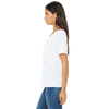 Bella + Canvas Women's White Slouchy V-Neck Tee