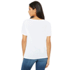 Bella + Canvas Women's White Slouchy V-Neck Tee