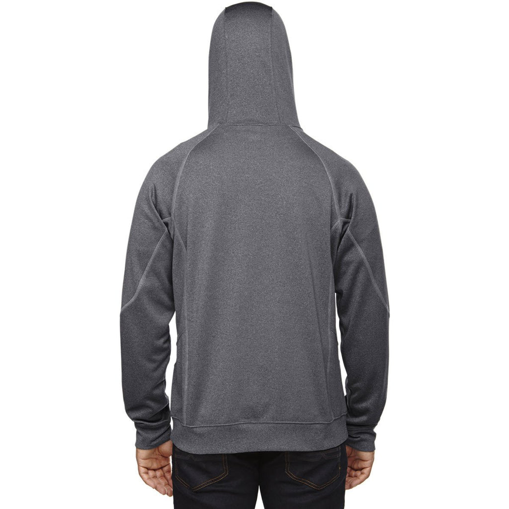 North End Men's Carbon Heather Pivot Performance Fleece Hoodie