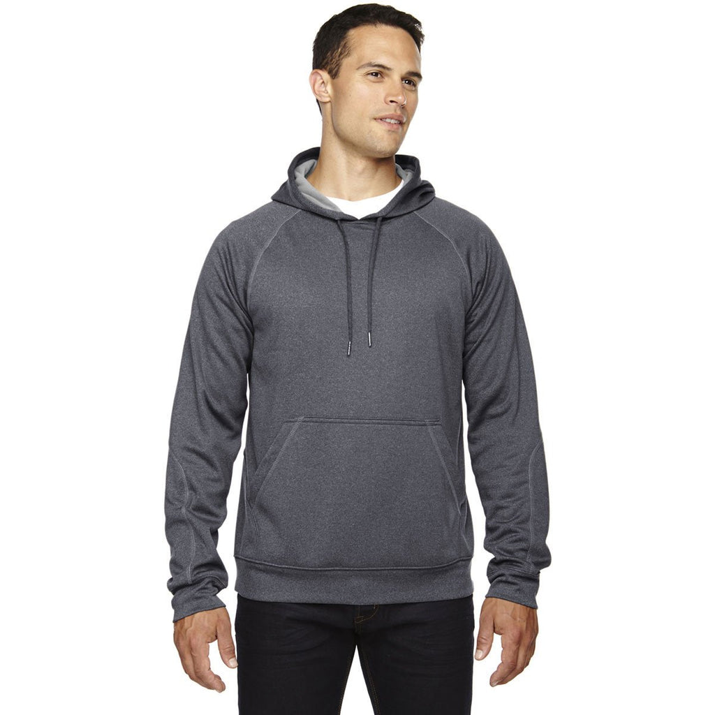 North End Men's Carbon Heather Pivot Performance Fleece Hoodie