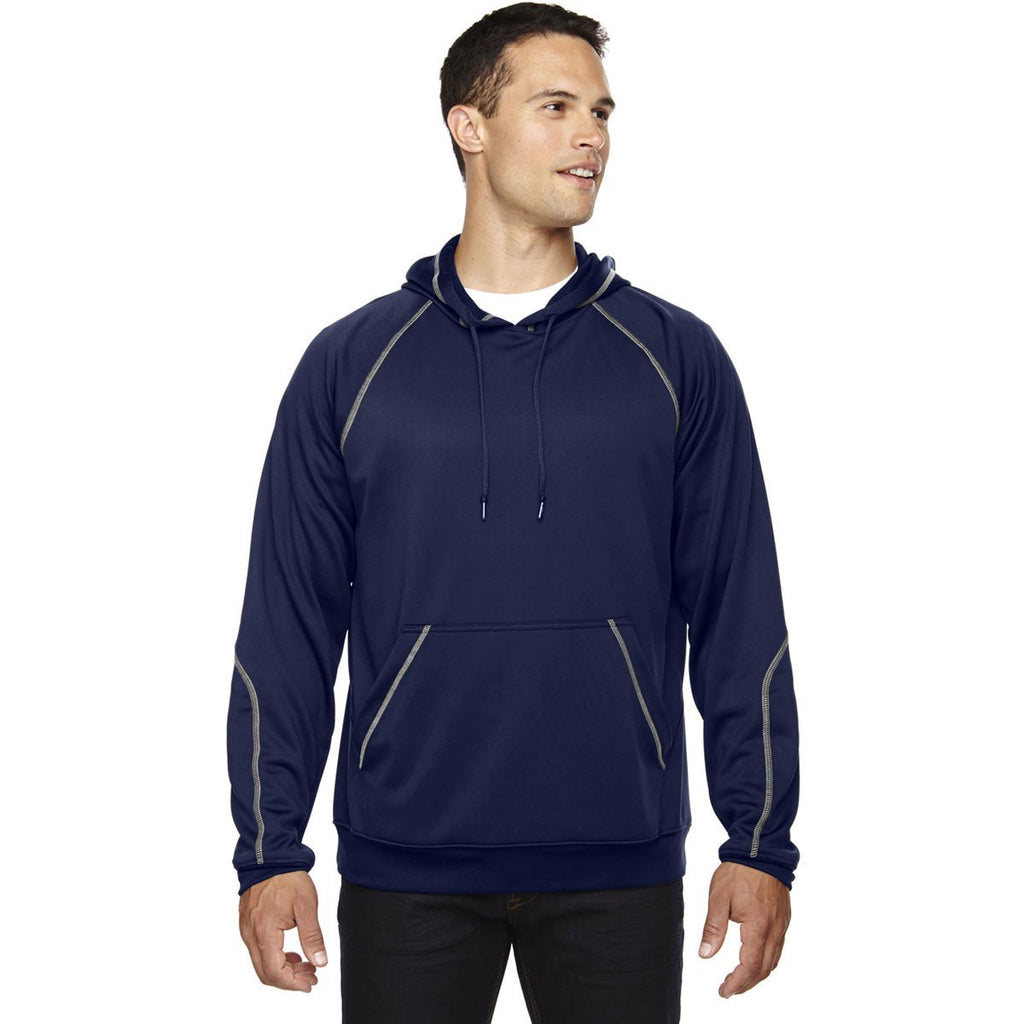 North End Men's Classic Navy Pivot Performance Fleece Hoodie