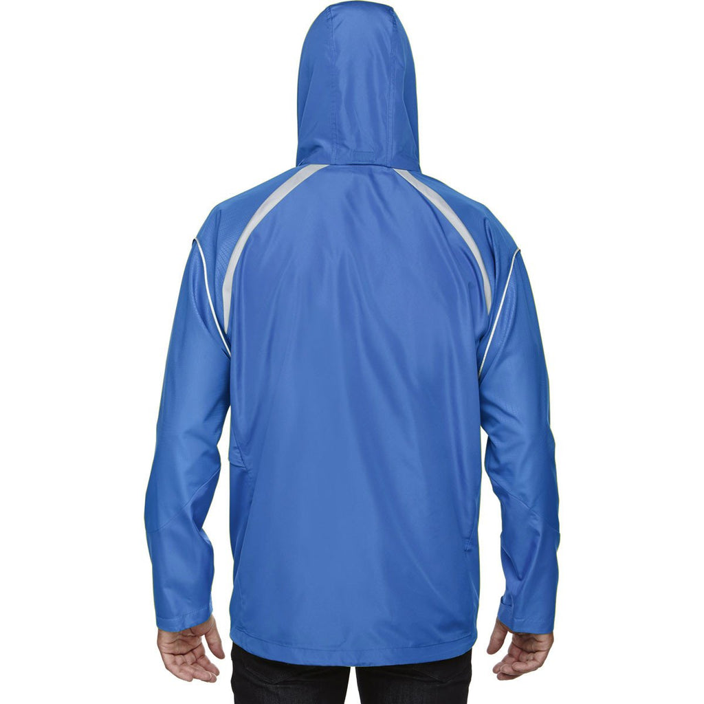 North End Men's Light Nautical Blue Sirius Lightweight Jacket with Embossed Print