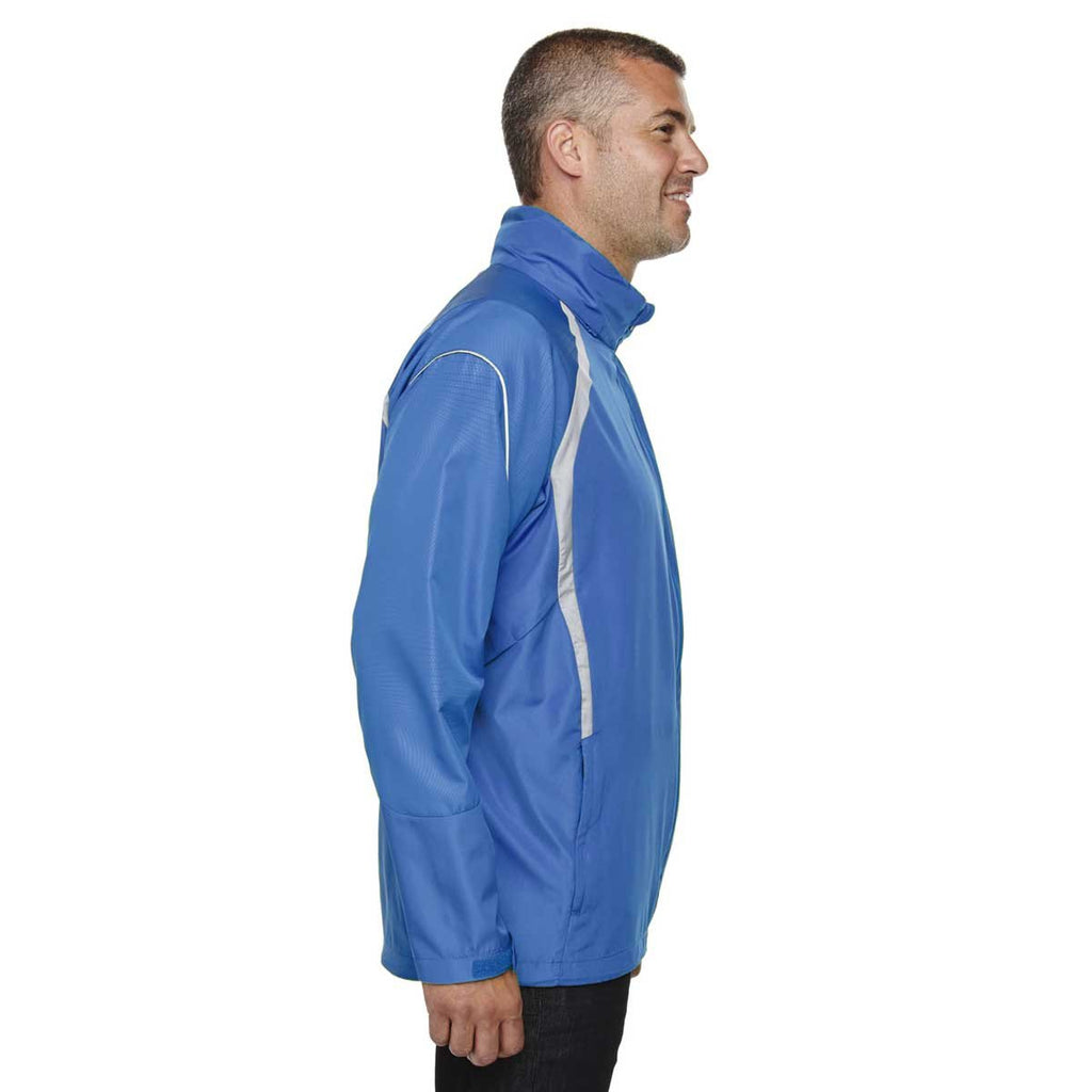 North End Men's Light Nautical Blue Sirius Lightweight Jacket with Embossed Print