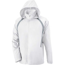 North End Men's White Sirius Lightweight Jacket with Embossed Print