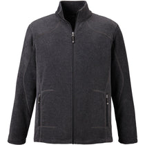 North End Men's Heather Charcoal Tall Voyage Fleece Jacket