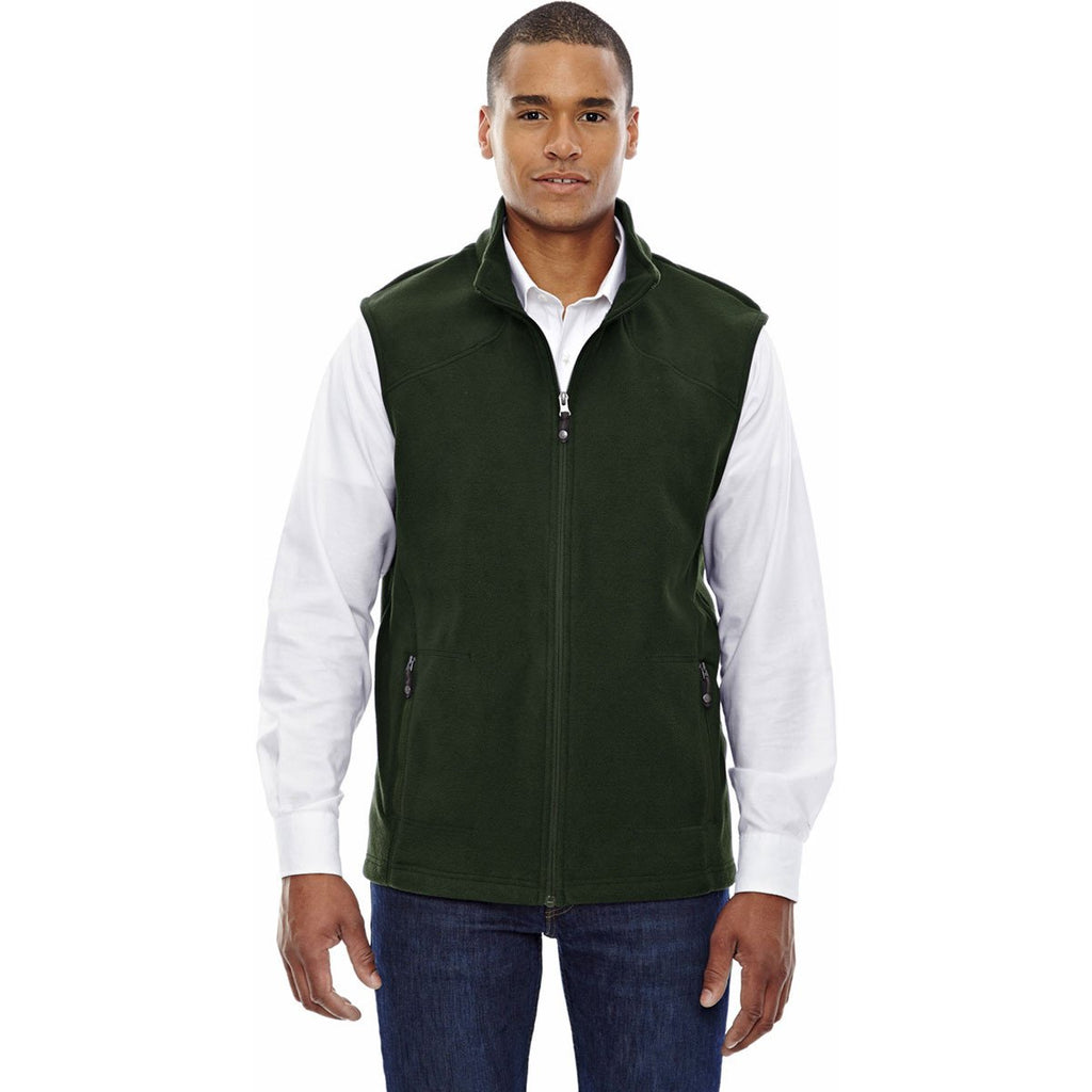 North End Men's Forest Green Voyage Fleece Vest