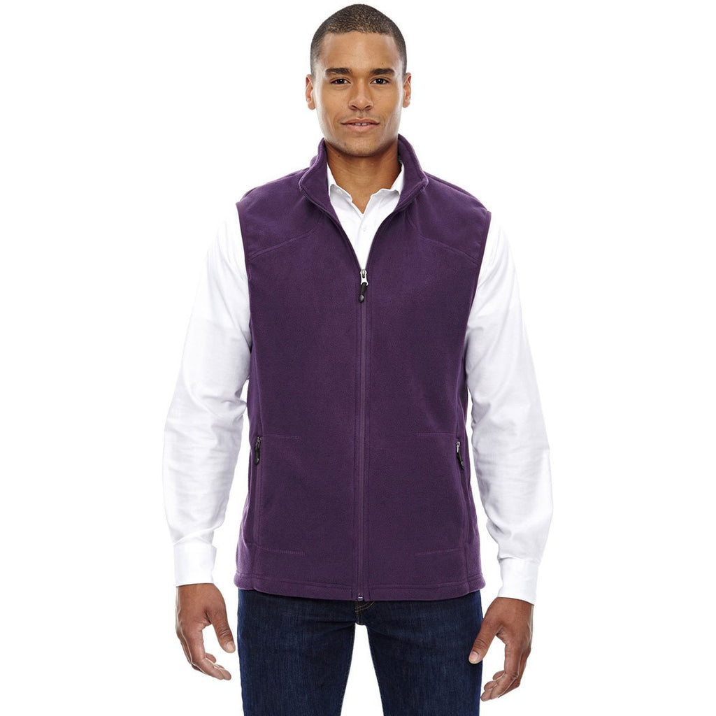 North End Men's Mulberry Purple Voyage Fleece Vest