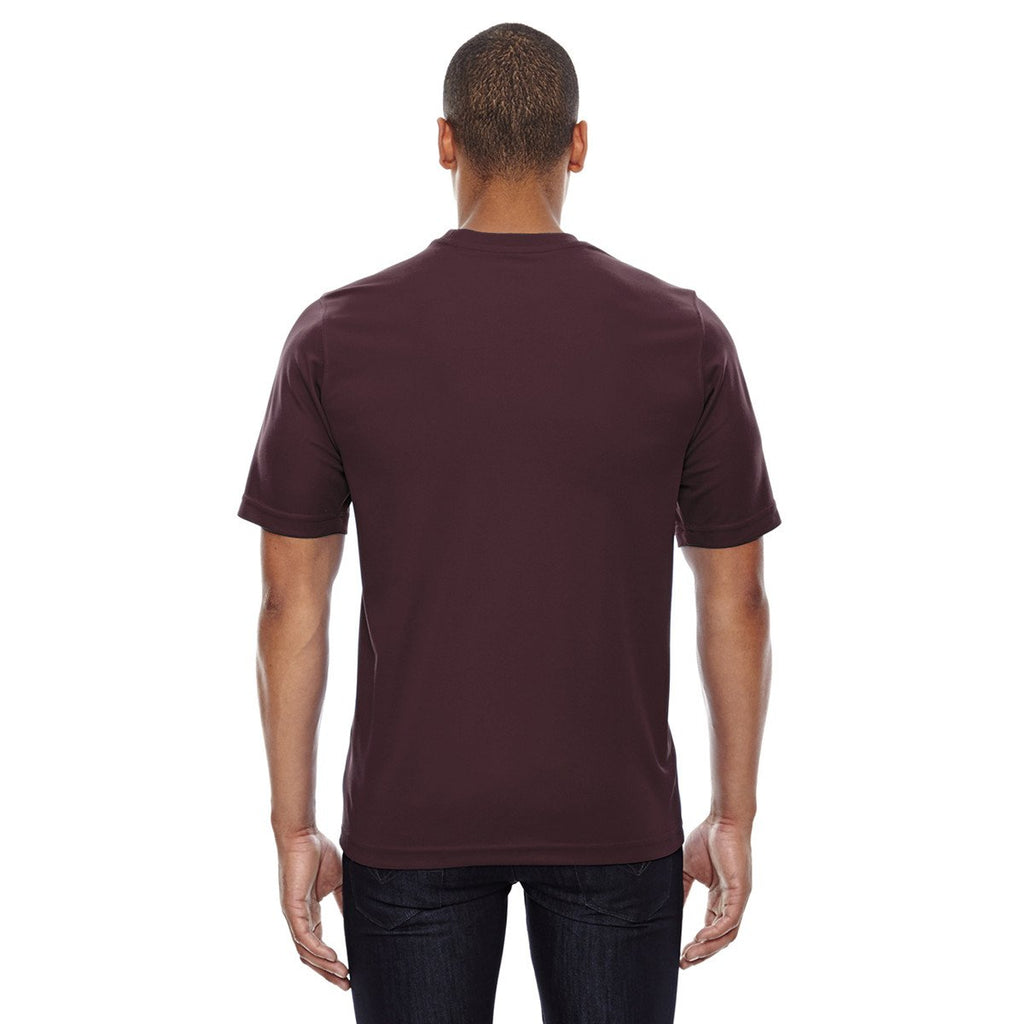 Core 365 Men's Burgundy Pace Performance Pique Crewneck