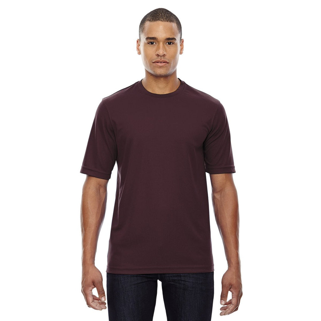 Core 365 Men's Burgundy Pace Performance Pique Crewneck