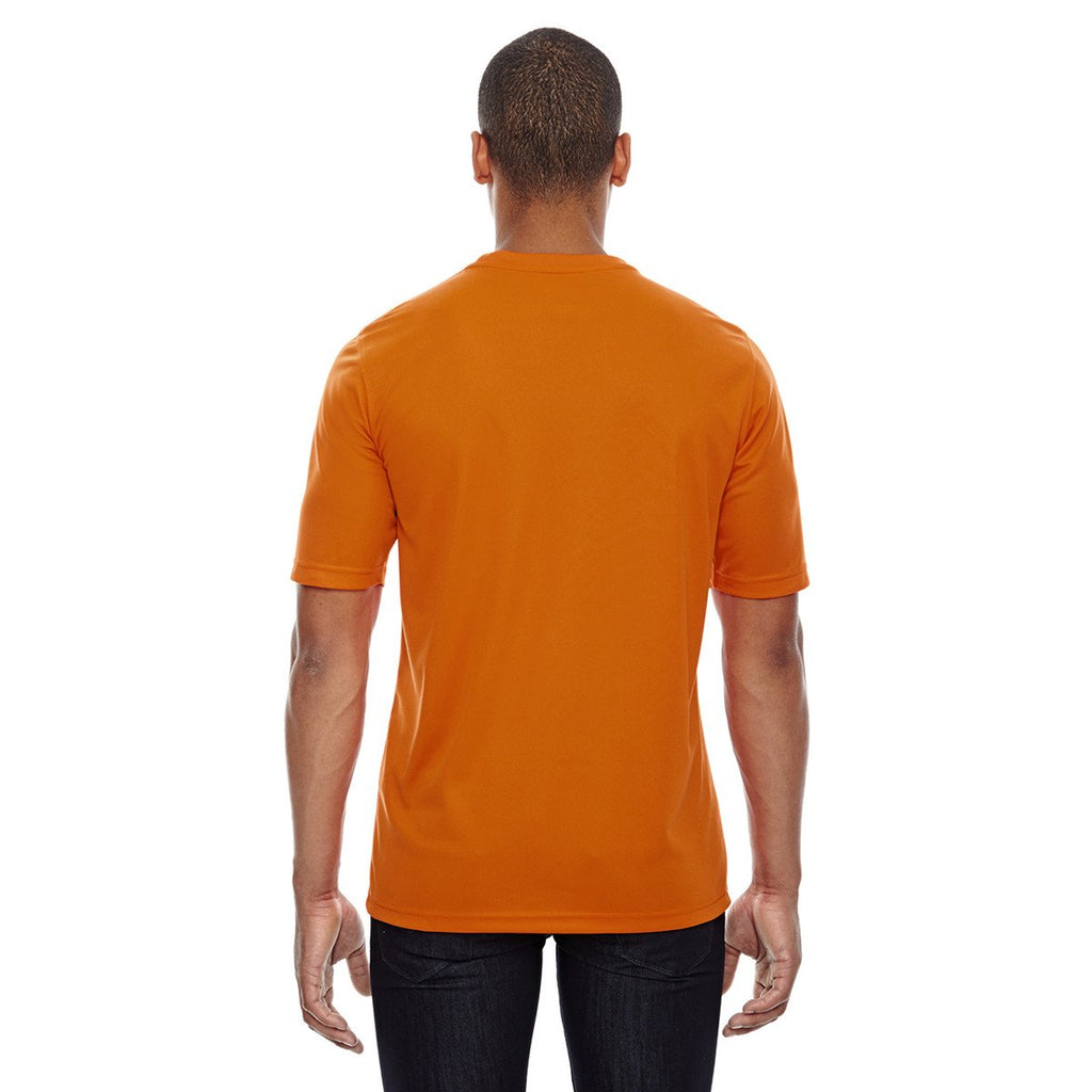 Core 365 Men's Campus Orange Pace Performance Pique Crewneck