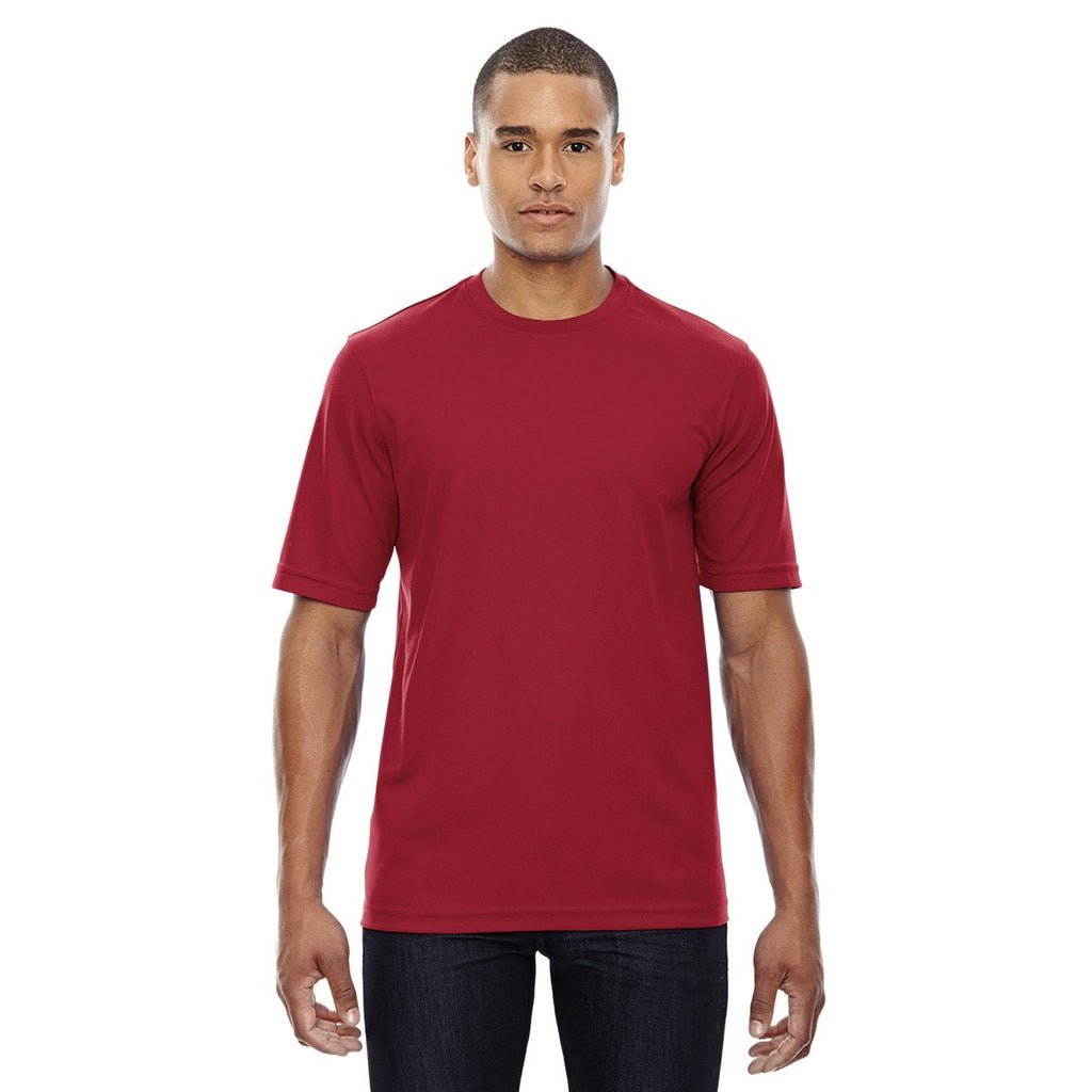 Core 365 Men's Classic Red Pace Performance Pique Crewneck