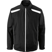 North End Men's Black Tempo Lightweight Jacket with Embossed Print
