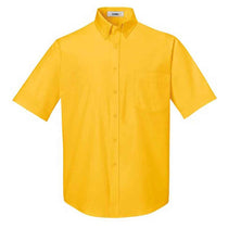 Core 365 Men's Campus Gold Optimum Short-Sleeve Twill Shirt