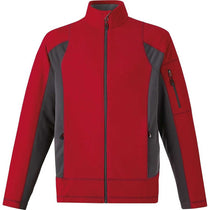 North End Men's Classic Red Generate Textured Fleece Jacket