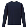 Core 365 Men's Classic Navy Agility Performance Long-Sleeve Pique Crewneck