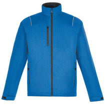 North End Men's Nautical Blue Sustain Lightweight Dobby Jacket with Print