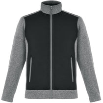 North End Men's Black Victory Hybrid Performance Fleece Jacket