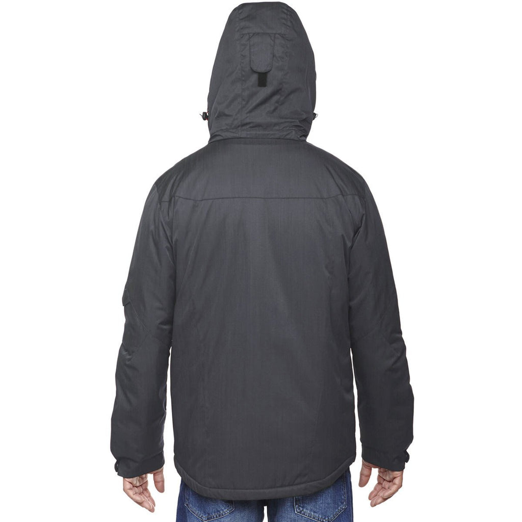 North End Men's Carbon Rivet Textured Twill Insulated Jacket
