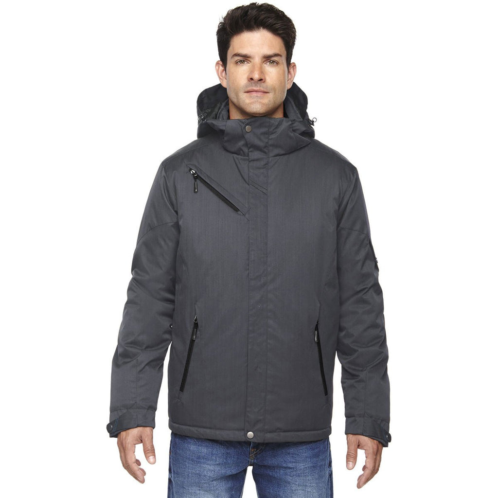 North End Men's Carbon Rivet Textured Twill Insulated Jacket