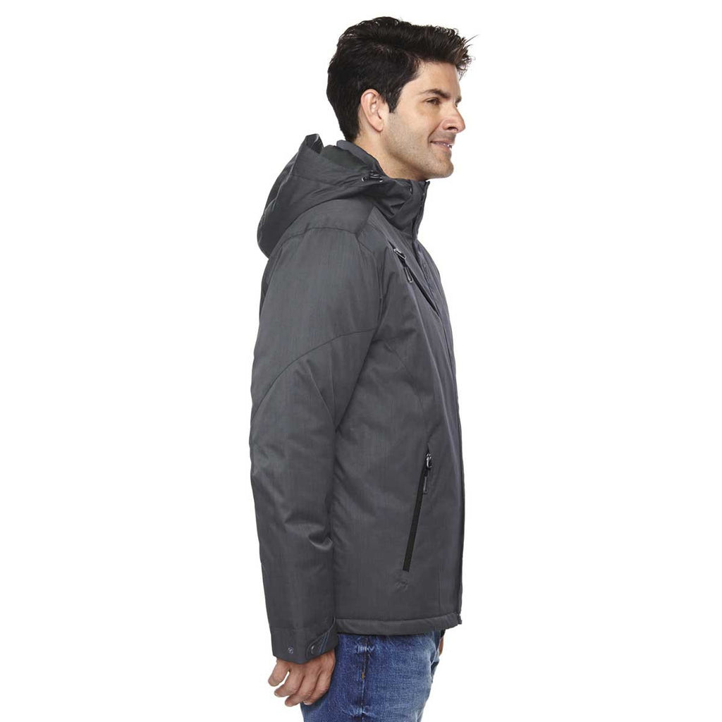 North End Men's Carbon Rivet Textured Twill Insulated Jacket