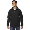 North End Men's Black Forecast Three-Layer Travel Soft Shell Jacket