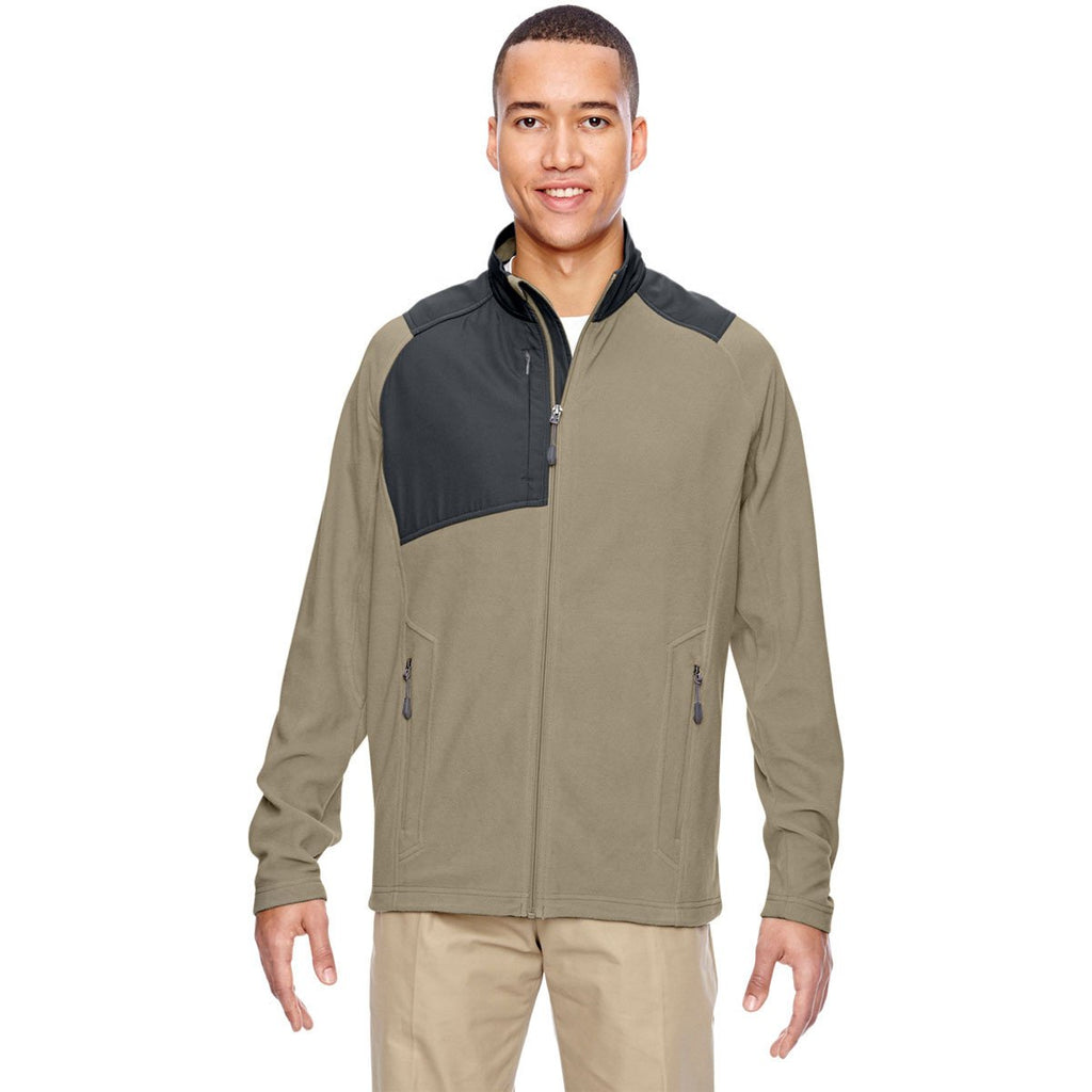 North End Men's Stone Excursion Trail Fabric-Block Fleece Jacket