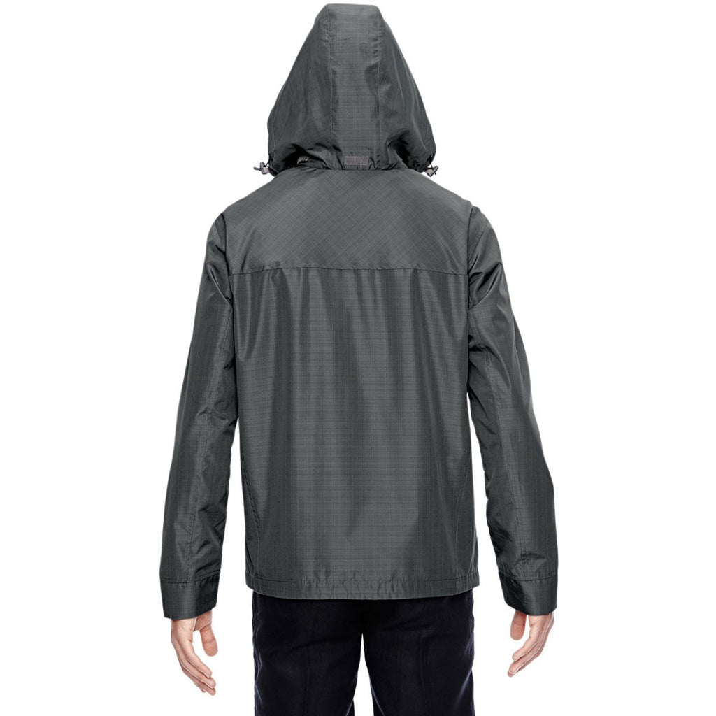 North End Men's Graphite Excursion Transcon Lightweight Jacket with Pattern