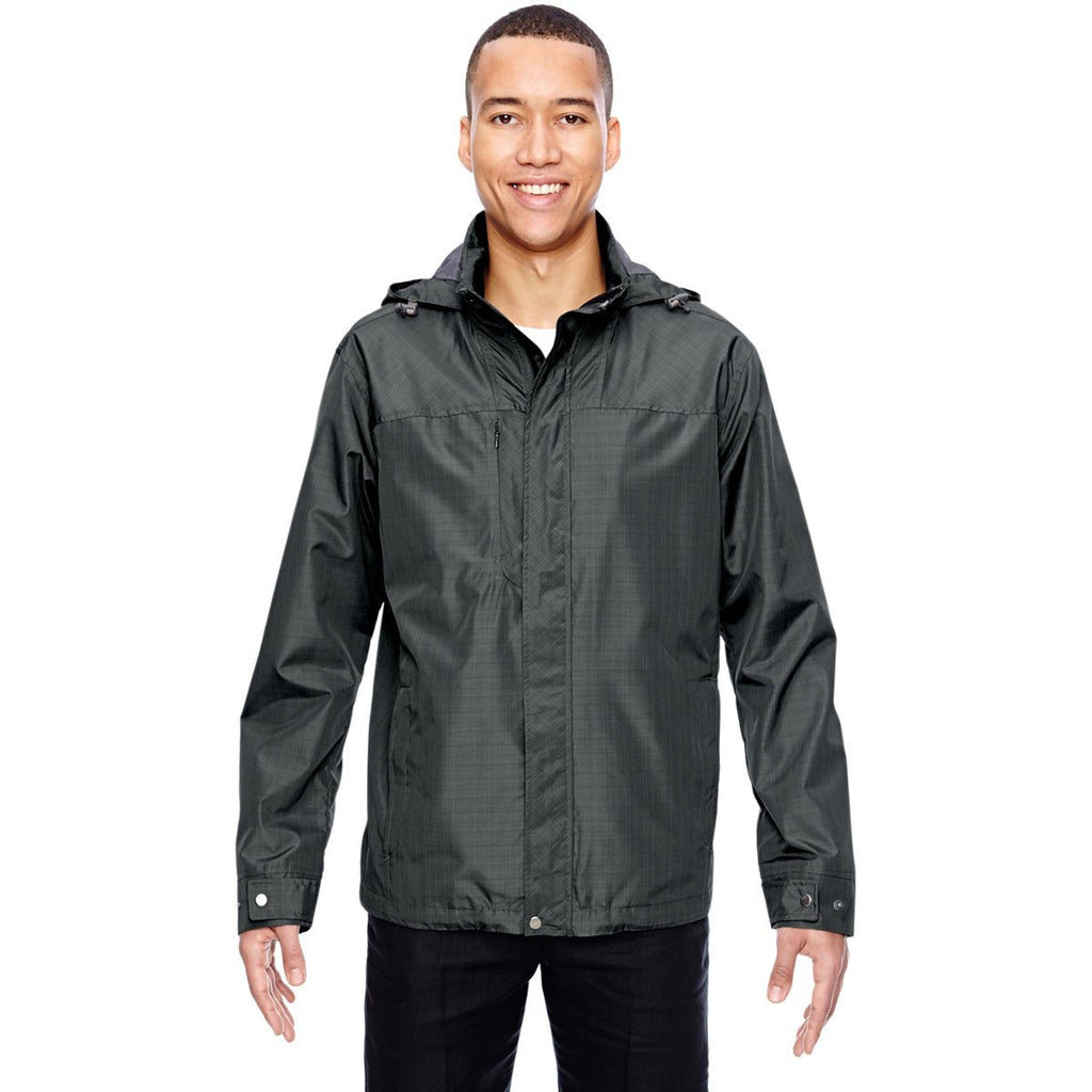 North End Men's Graphite Excursion Transcon Lightweight Jacket with Pattern