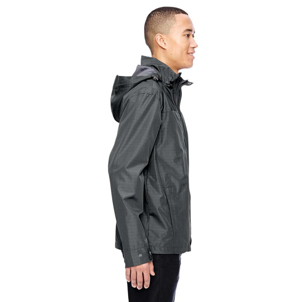 North End Men's Graphite Excursion Transcon Lightweight Jacket with Pattern