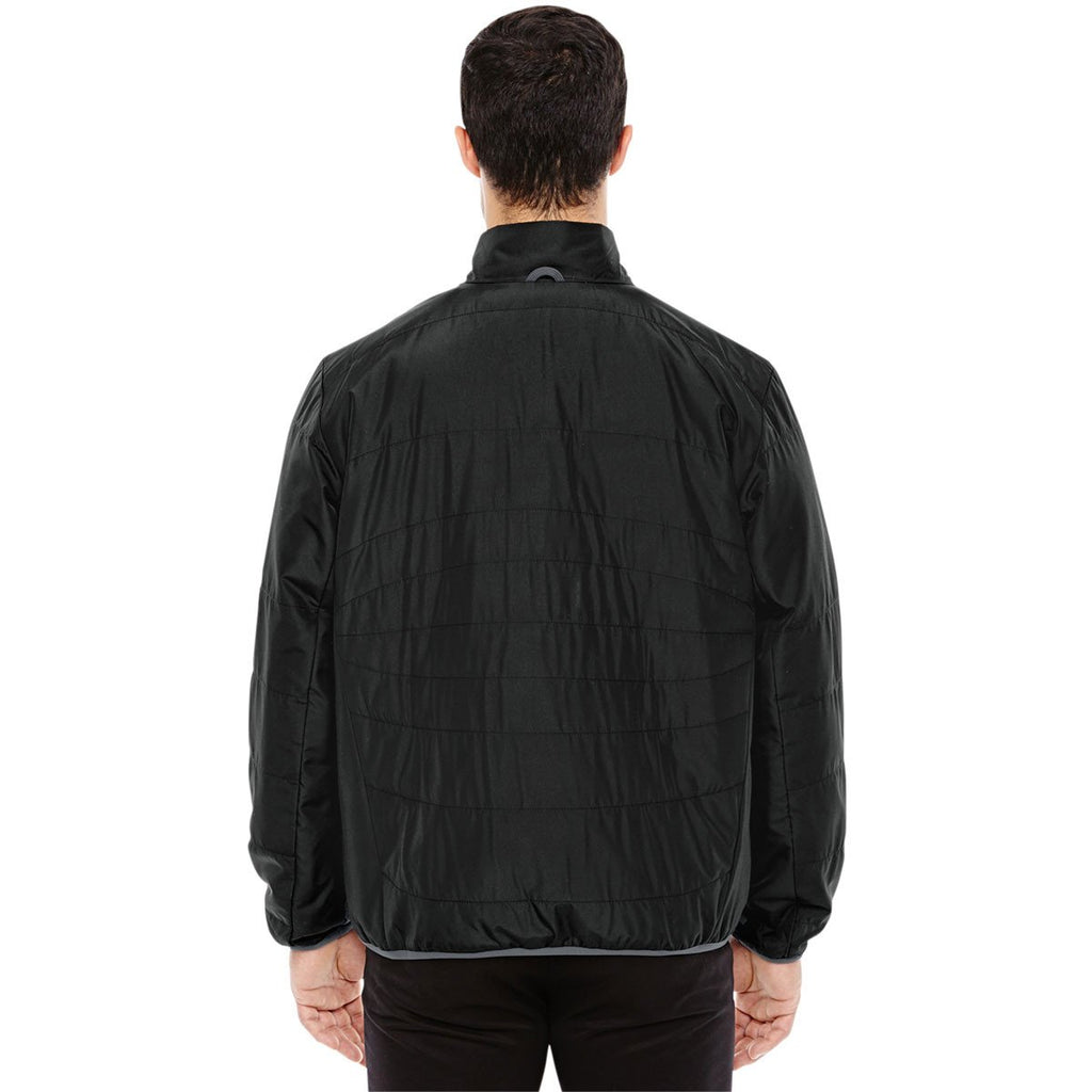 North End Men's Black/Graphite Resolve Interactive Insulated Packable Jacket