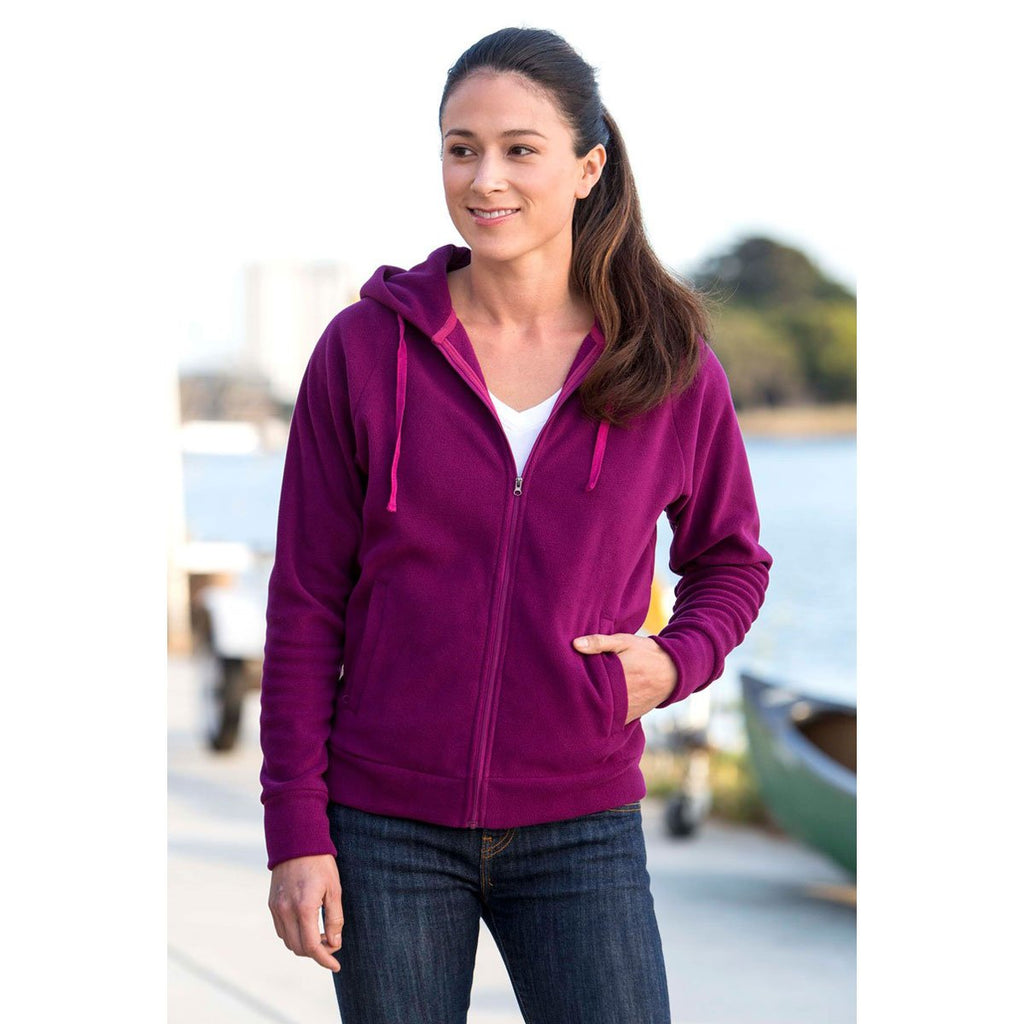 Landway Women's Plum Shasta Hooded Microfleece