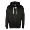 J. America Men's Black Sport Lace Polyester Fleece Hooded Pullover