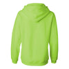 J. America Women's Neon Green Sueded V-Neck Hooded Sweatshirt