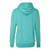 J. America Women's Maui Blue/Silver Glitter French Terry Hooded Pullover