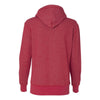 J. America Women's Red/Silver Glitter French Terry Hooded Pullover