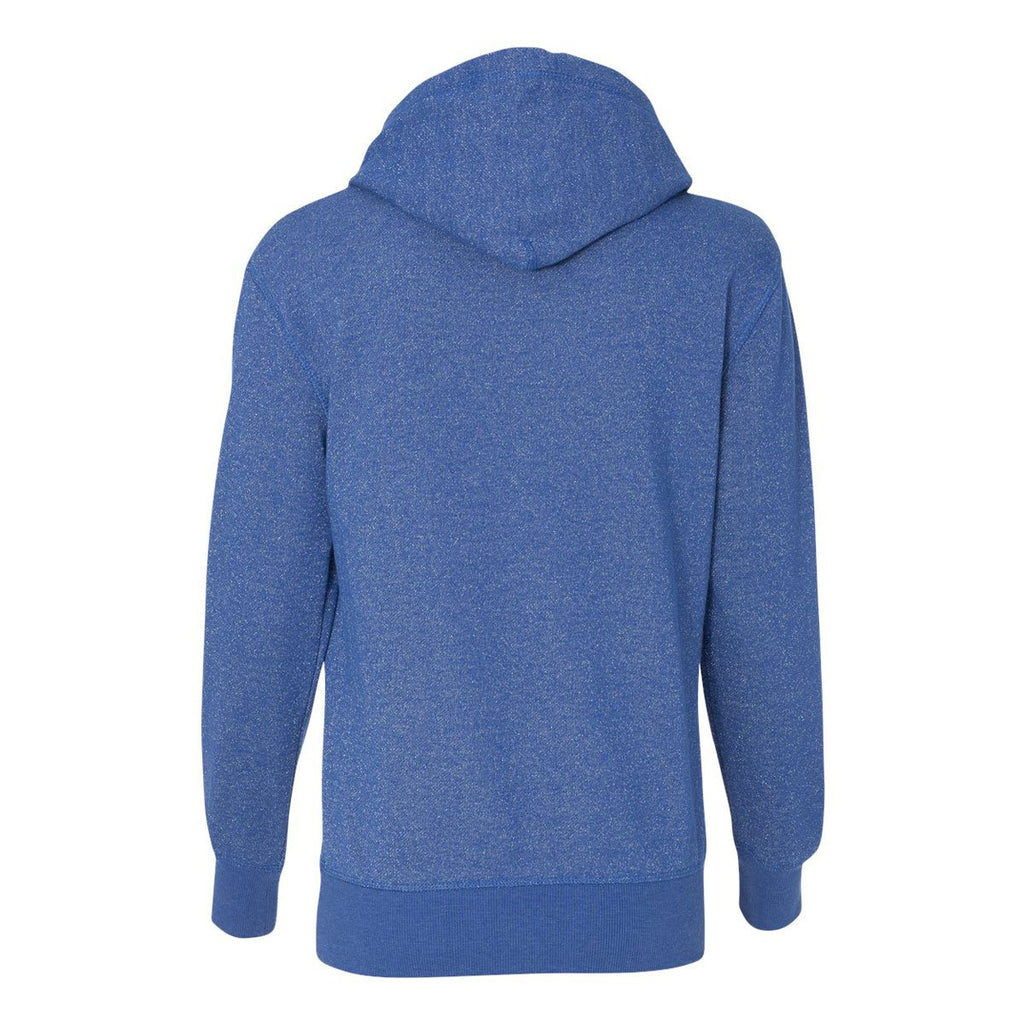 J. America Women's Royal/Silver Glitter French Terry Hooded Pullover
