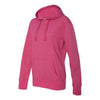 J. America Women's Wildberry/Silver Glitter French Terry Hooded Pullover