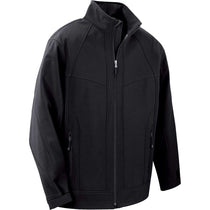 North End Men's Black Three-Layer Soft Shell Jacket
