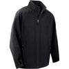 North End Men's Black Three-Layer Soft Shell Jacket