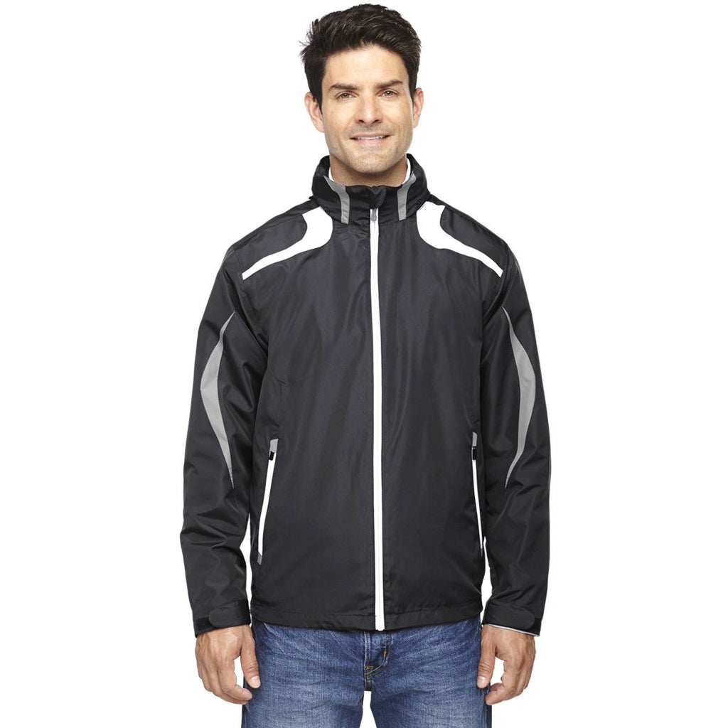North End Men's Black Impact Active Lite Colorblock Jacket