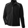 North End Men's Black Lightweight Bonded Performance Hybrid Jacket